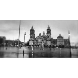 Reflection of buildings in water