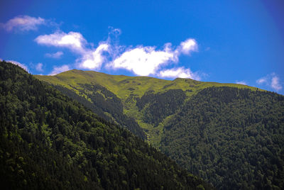 View of mountain against cloudy sky