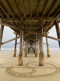 Low angle view of bridge over sea