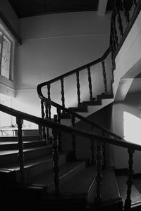 Low angle view of spiral staircase