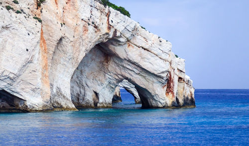 Rock formations in sea