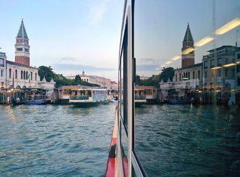 Boats in a city