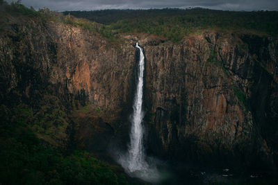 Scenic view of waterfall