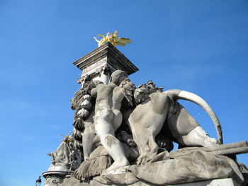 Low angle view of statue