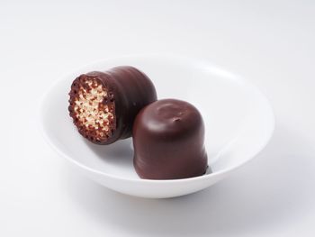 Close-up of food on white background