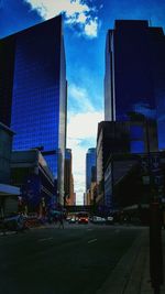 City street with buildings in background