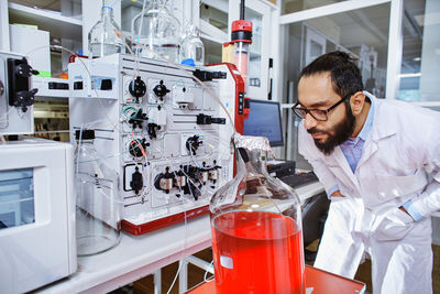 Scientist working in laboratory