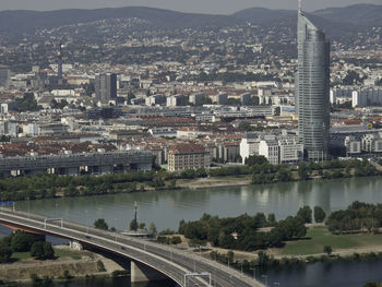 Vienna at the danube river