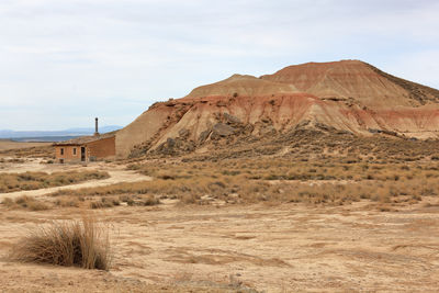 Scenic view of desert against sky