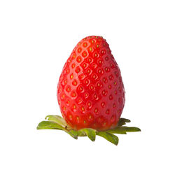 Close-up of strawberry against white background