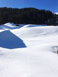 Scenic view of snow covered landscape