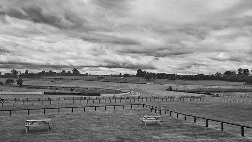 View of oulton park against cloudy sky