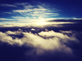 Low angle view of cloudy sky