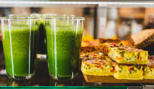 Close-up of food on table