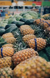 Close-up of fruits for sale in market