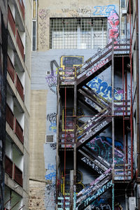 Fire escapes on an apartment building