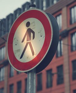 Close-up of road sign