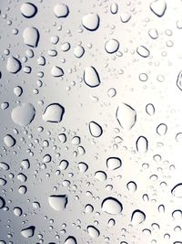 Full frame shot of water drops against sky