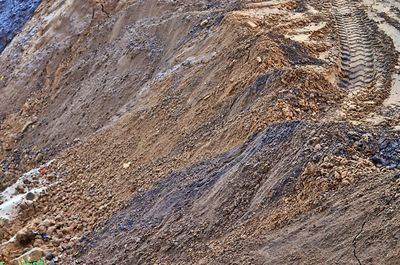 Aerial view of rock formations