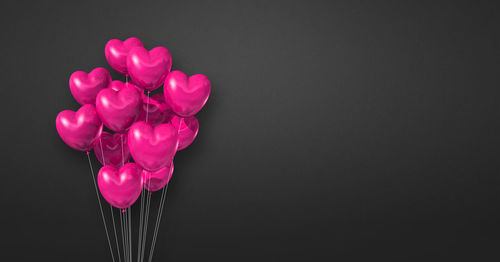 Close-up of pink roses against black background