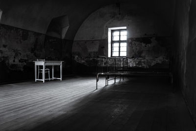 Interior of abandoned building