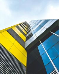 Low angle view of modern building against sky