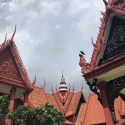 Low angle view of traditional building against sky