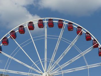 Low angle view of ferris wheel against sky