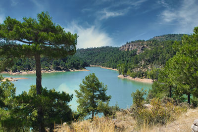 View of the la toba reservoir in cuenca