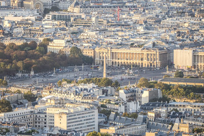 Aerial view of the square of the concorde in paris