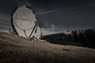 Scenic view of land against sky