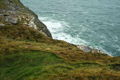 High angle view of sea