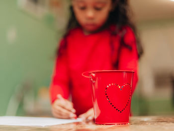 Close-up of girl holding ice cream