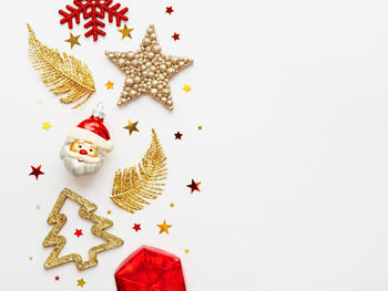 Christmas decoration on white background