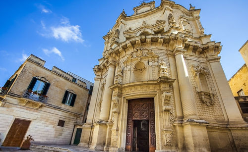 Low angle view of historical building against sky