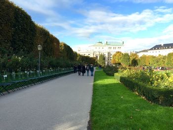 People walking on footpath