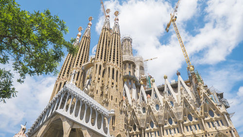 Low angle view of traditional building against sky