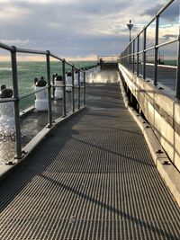 Pier on sea against sky