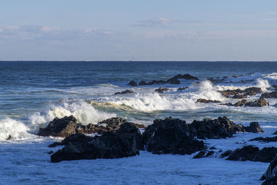 Scenic view of sea against sky