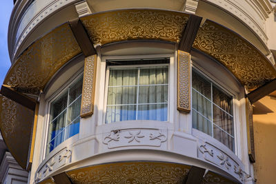 Low angle view of spiral staircase
