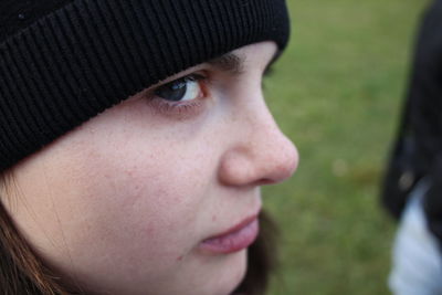 Close-up of young woman