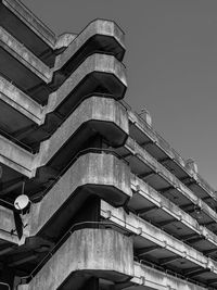 Low angle view of building against clear sky