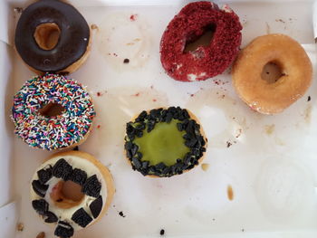 Directly above shot of breakfast served on plate