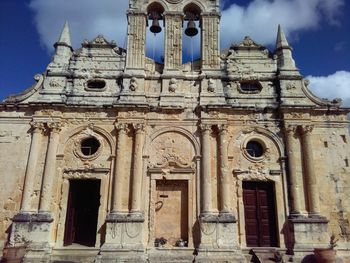 Low angle view of church against sky