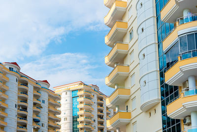 Modern apartment complex. residential real estate in turkey. residential building against the sky.