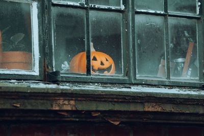 Close-up of jack o lantern