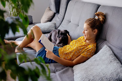 Young woman with dog