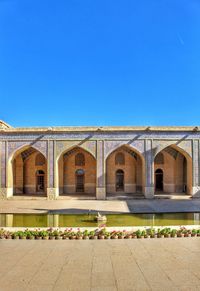 Built structure against clear blue sky