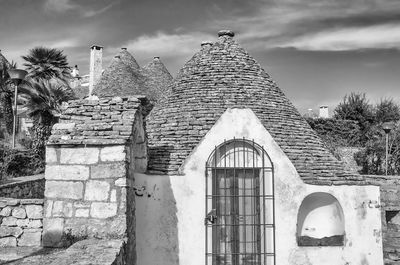 Exterior of old building against sky