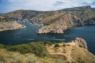 Beautuful balaklava bay view in sevastopol, crimea